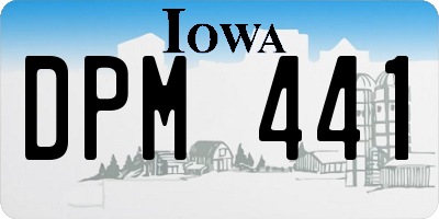 IA license plate DPM441