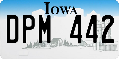 IA license plate DPM442