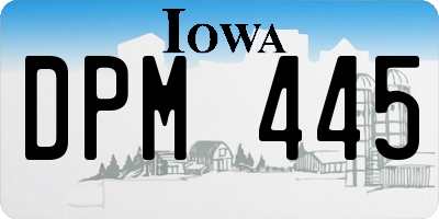 IA license plate DPM445