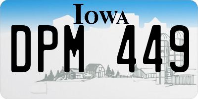 IA license plate DPM449