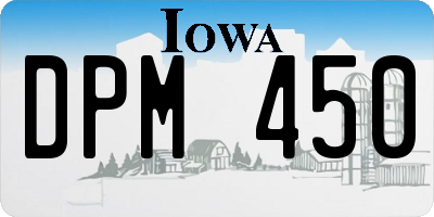 IA license plate DPM450