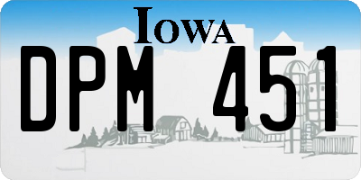 IA license plate DPM451