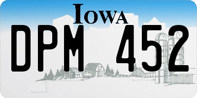 IA license plate DPM452