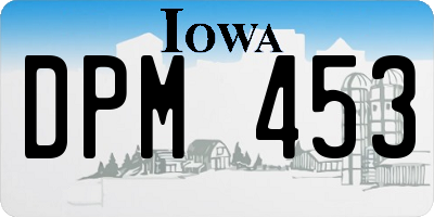 IA license plate DPM453
