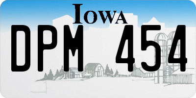IA license plate DPM454