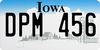 IA license plate DPM456