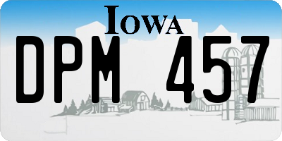IA license plate DPM457
