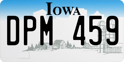 IA license plate DPM459