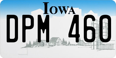 IA license plate DPM460