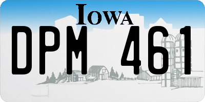 IA license plate DPM461