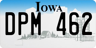 IA license plate DPM462