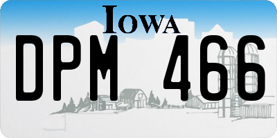 IA license plate DPM466