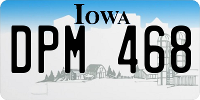 IA license plate DPM468