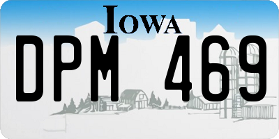 IA license plate DPM469