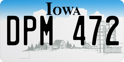 IA license plate DPM472