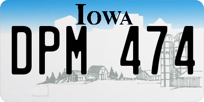 IA license plate DPM474