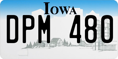IA license plate DPM480