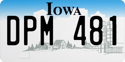 IA license plate DPM481