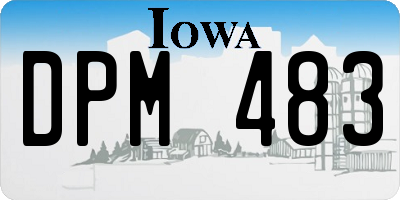 IA license plate DPM483