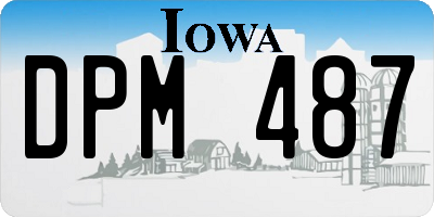 IA license plate DPM487