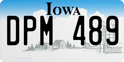 IA license plate DPM489