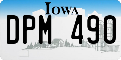 IA license plate DPM490