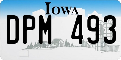 IA license plate DPM493