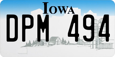 IA license plate DPM494