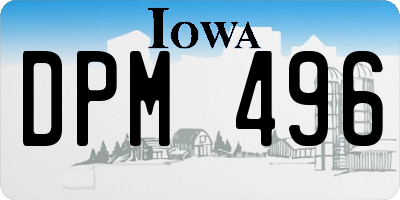 IA license plate DPM496
