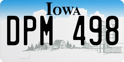 IA license plate DPM498