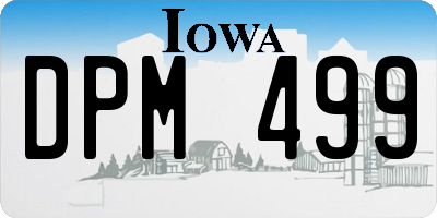 IA license plate DPM499