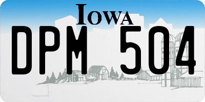 IA license plate DPM504