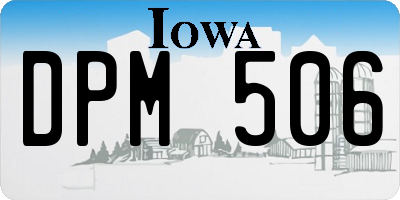 IA license plate DPM506