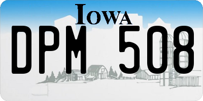 IA license plate DPM508