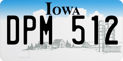 IA license plate DPM512