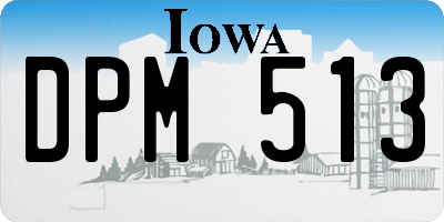 IA license plate DPM513