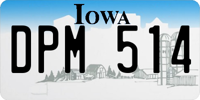 IA license plate DPM514