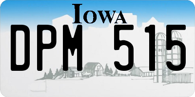IA license plate DPM515