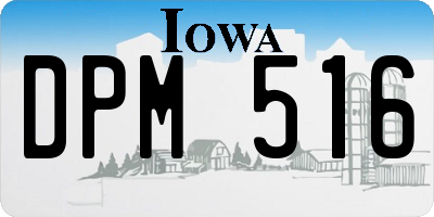 IA license plate DPM516