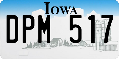 IA license plate DPM517