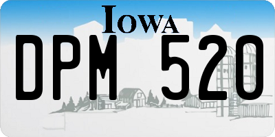 IA license plate DPM520
