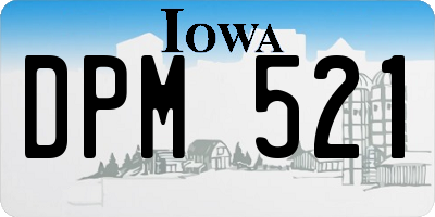 IA license plate DPM521