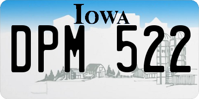 IA license plate DPM522