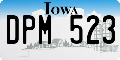 IA license plate DPM523