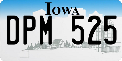 IA license plate DPM525