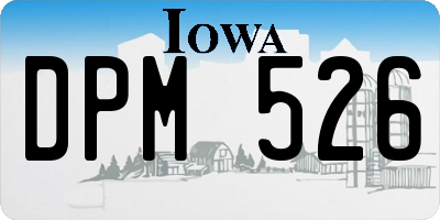 IA license plate DPM526