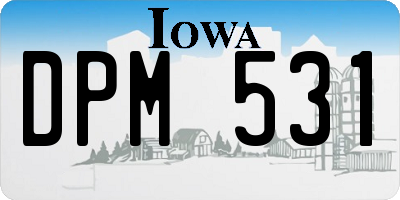 IA license plate DPM531