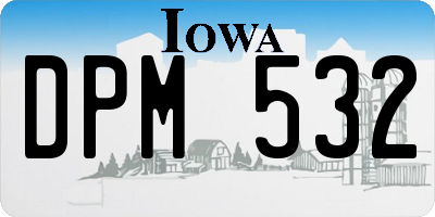 IA license plate DPM532