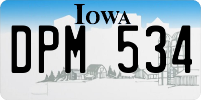 IA license plate DPM534