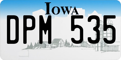 IA license plate DPM535